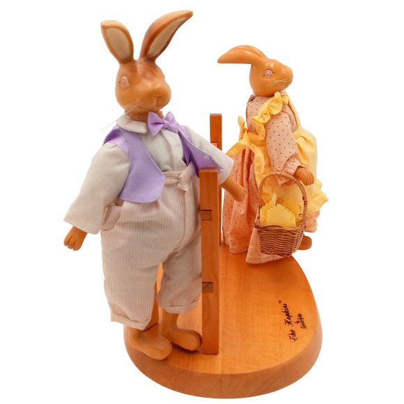 The Hopkins Bunny Rabbit Sculpture Wood Robert Raikes 1990s Numbered Limited - Picture 4 of 16